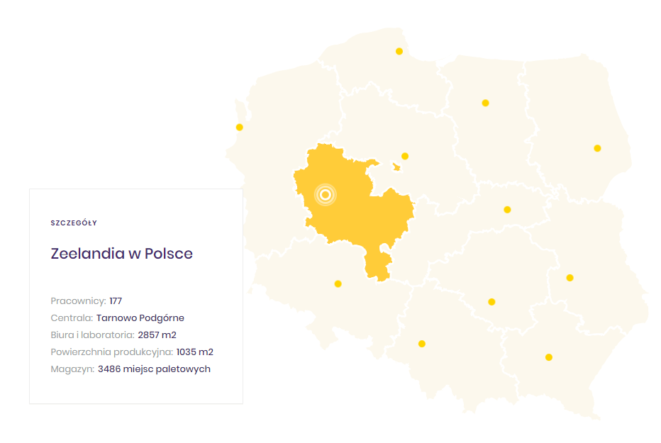 Mapa Zeelandia Polska