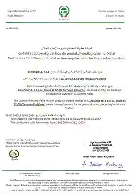 Certyfikat Gotowości Halal 2024