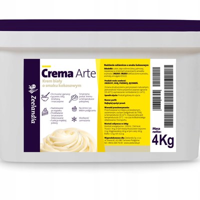 Crema Arte Krem biały o smaku kokosowym